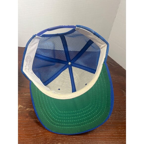 Vintage TK Valve Blue Snapback Trucker Hat Made In USA X3 - Picture 3 of 4